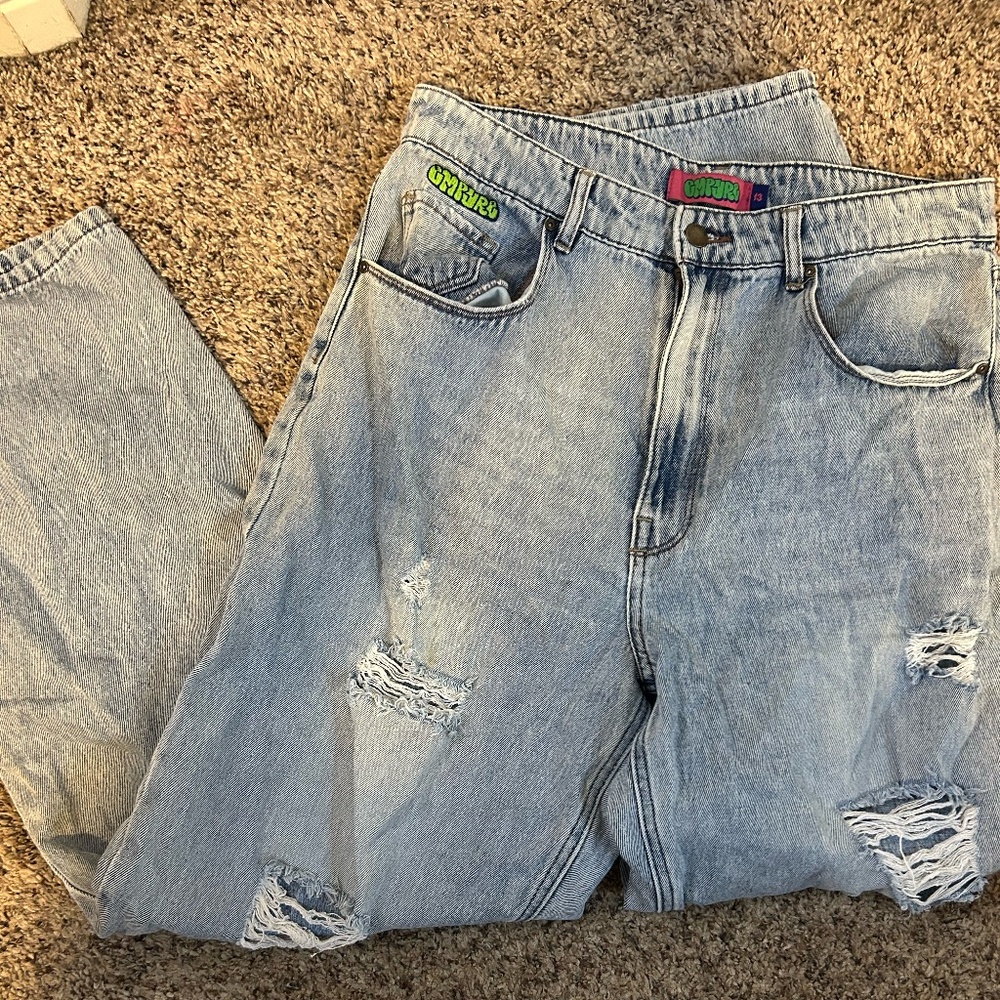 Emypre ripped baggy jeans